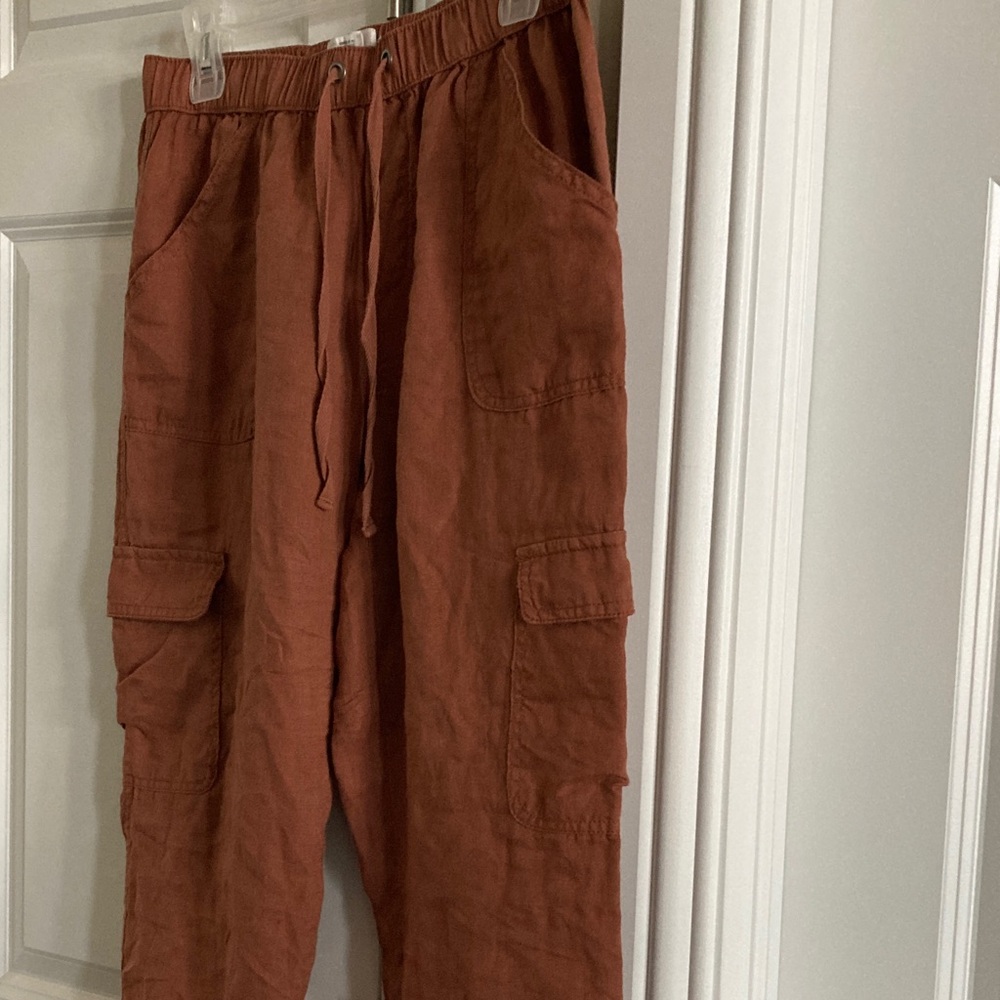 Linen Cargo Pants